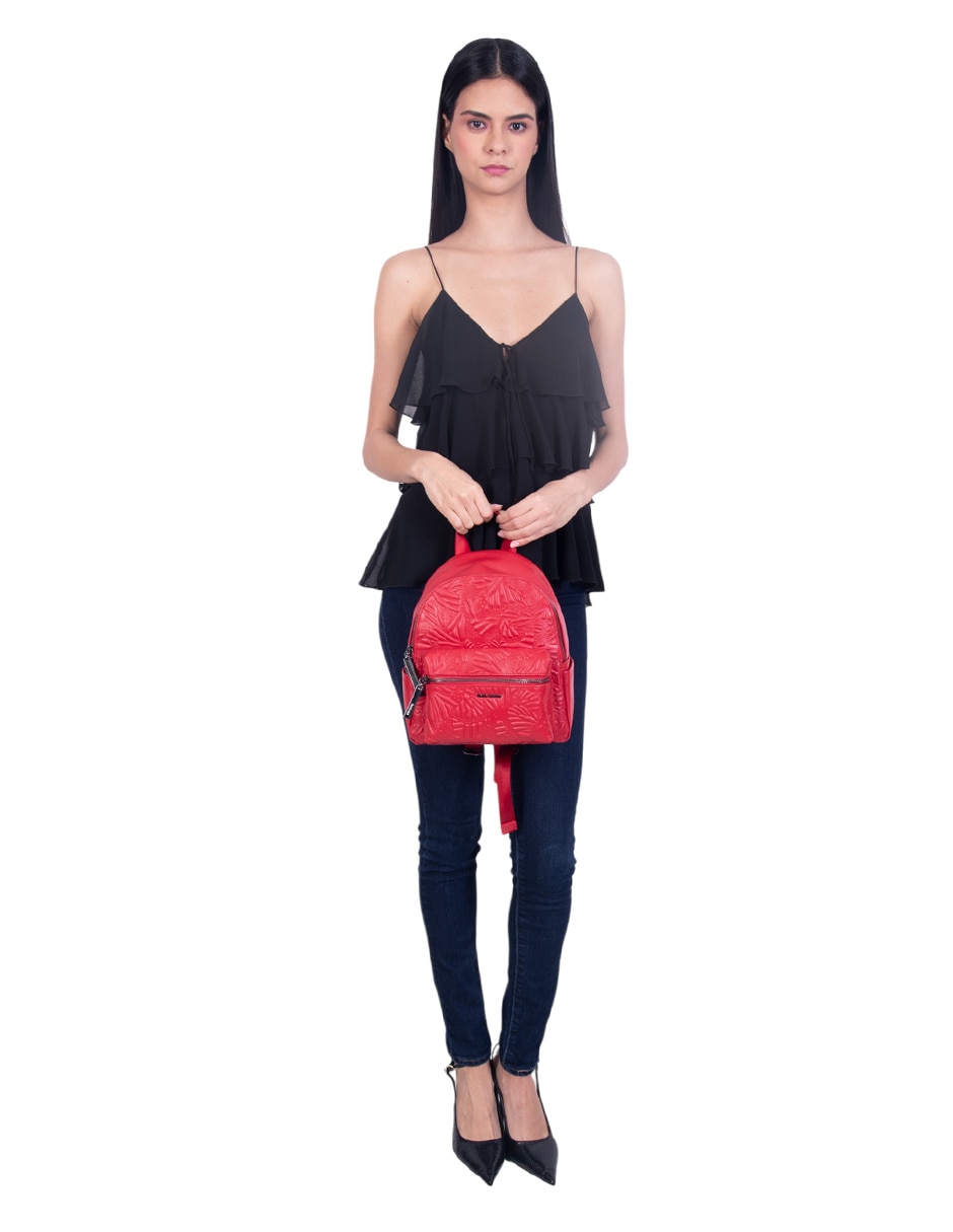 Backpack Grabado Mariposa de piel para mujer 6