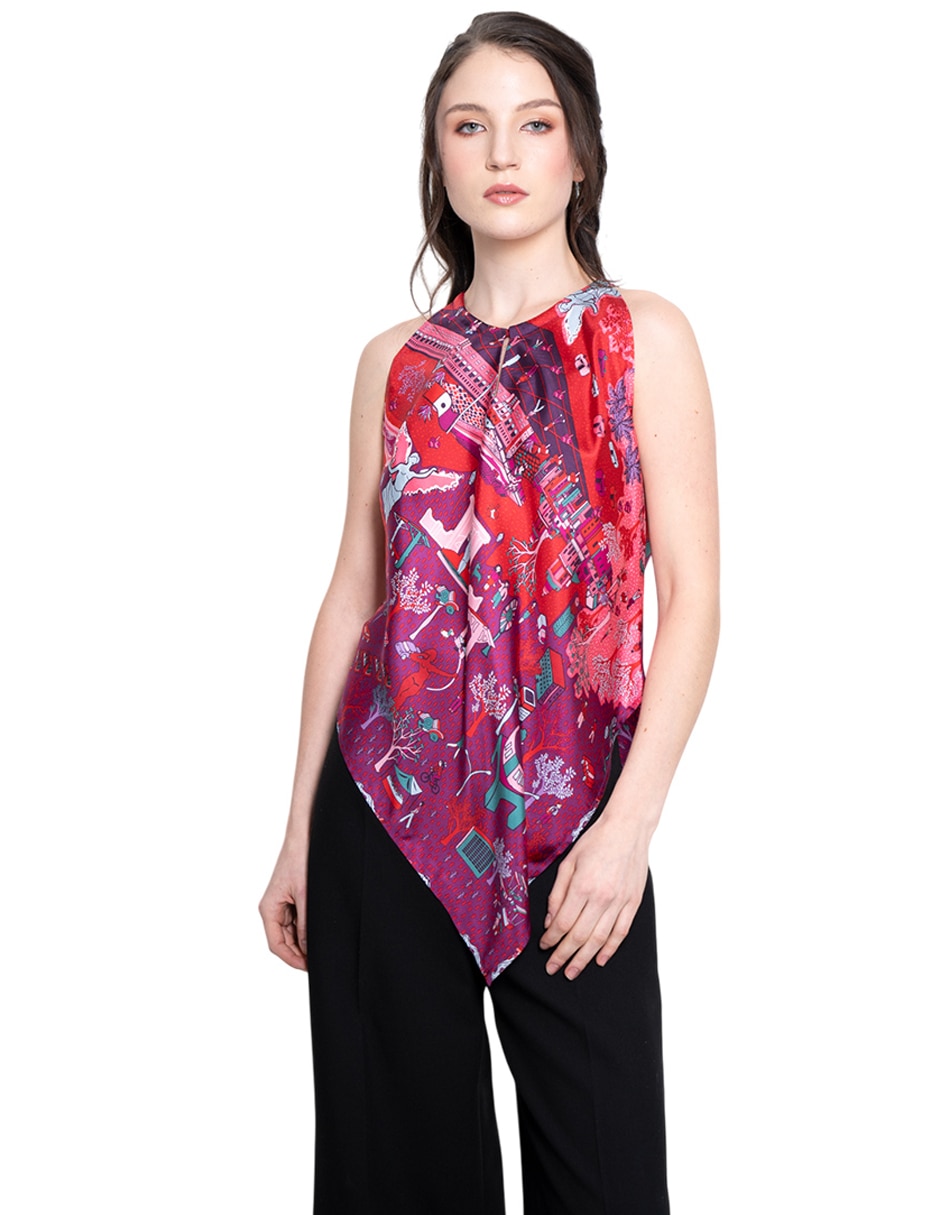 Blusa sin manga para mujer