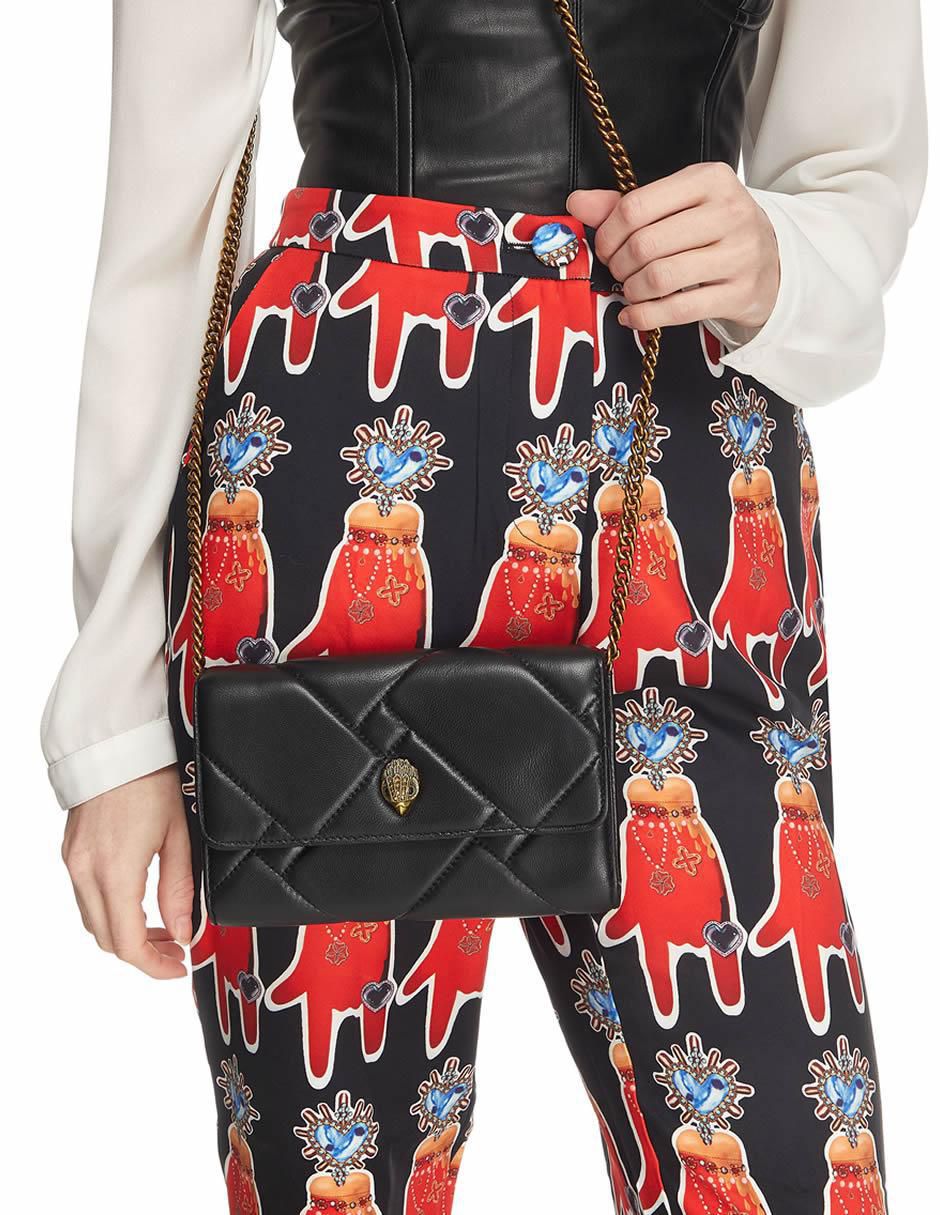 Bolsa flap de cuero para mujer 4