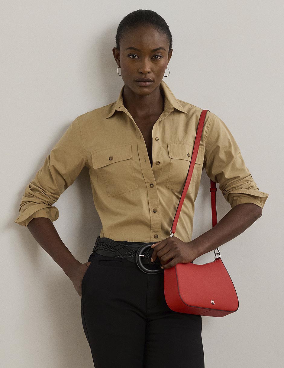 Bolsa shoulder Danni de piel para mujer 5