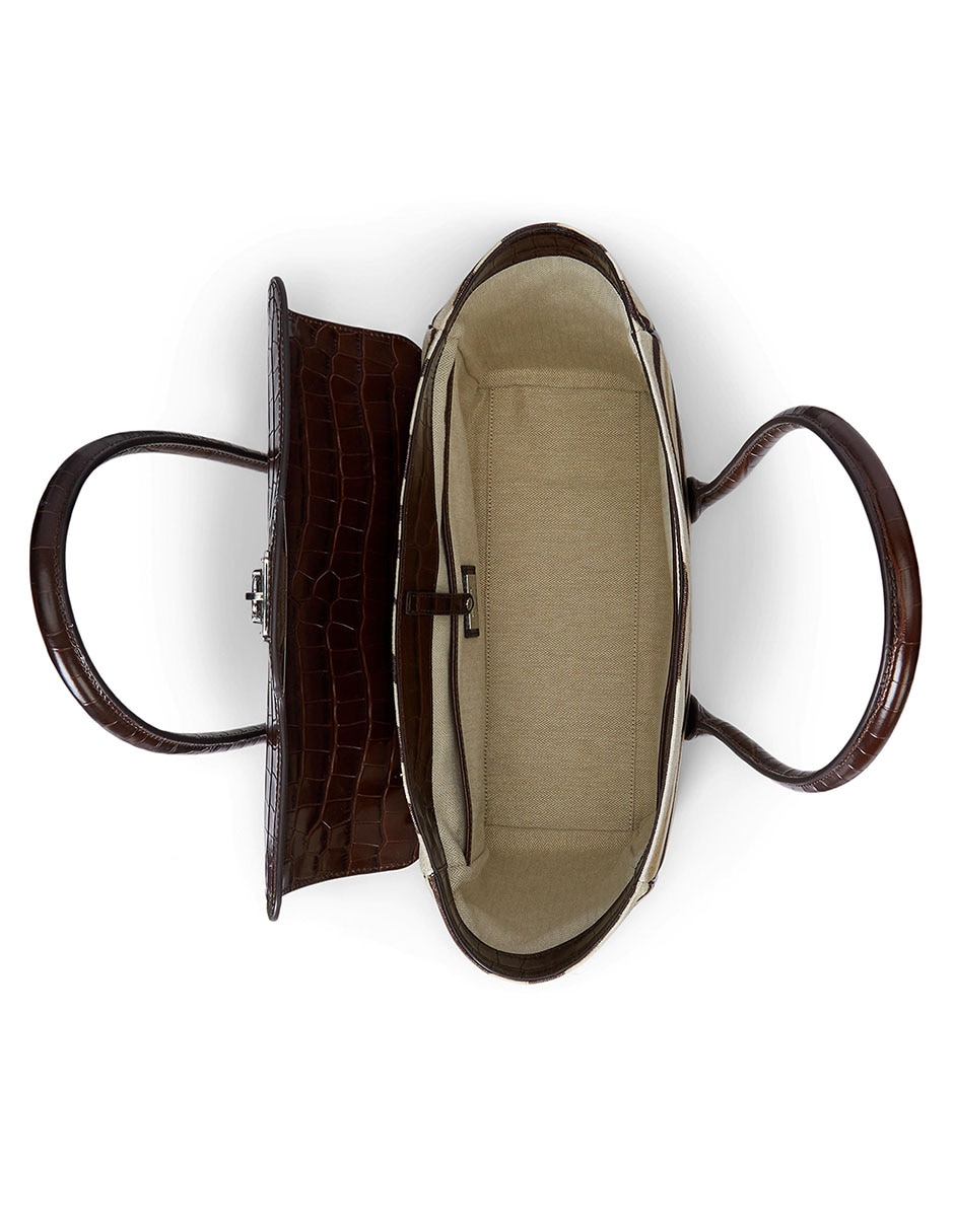 Bolsa satchel de piel para mujer 6