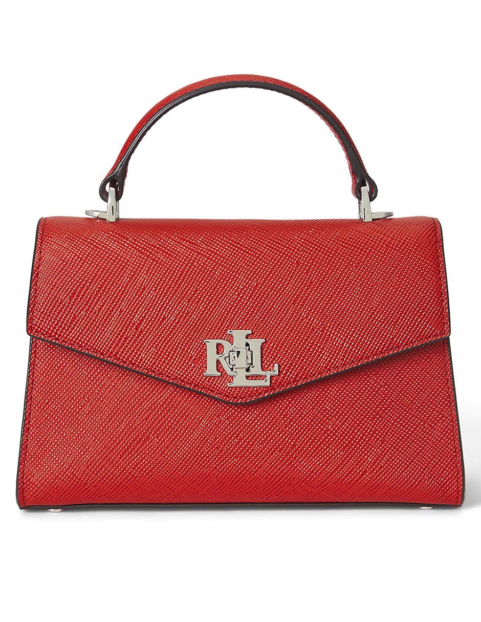 Bolsa satchel de piel para mujer