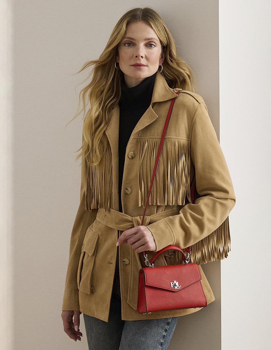 Bolsa satchel de piel para mujer 6