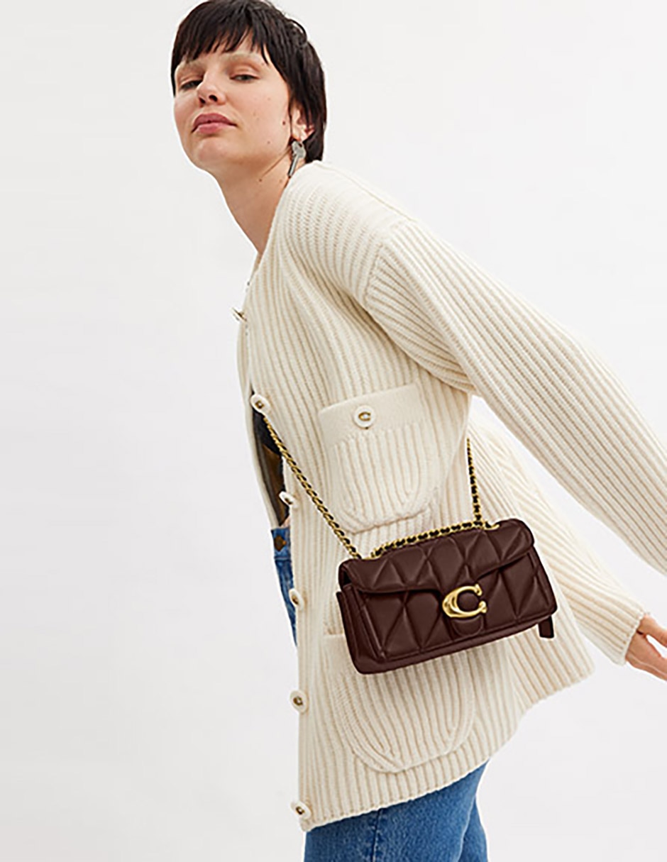 Bolsa shoulder Quilted Pillow de piel para mujer 4