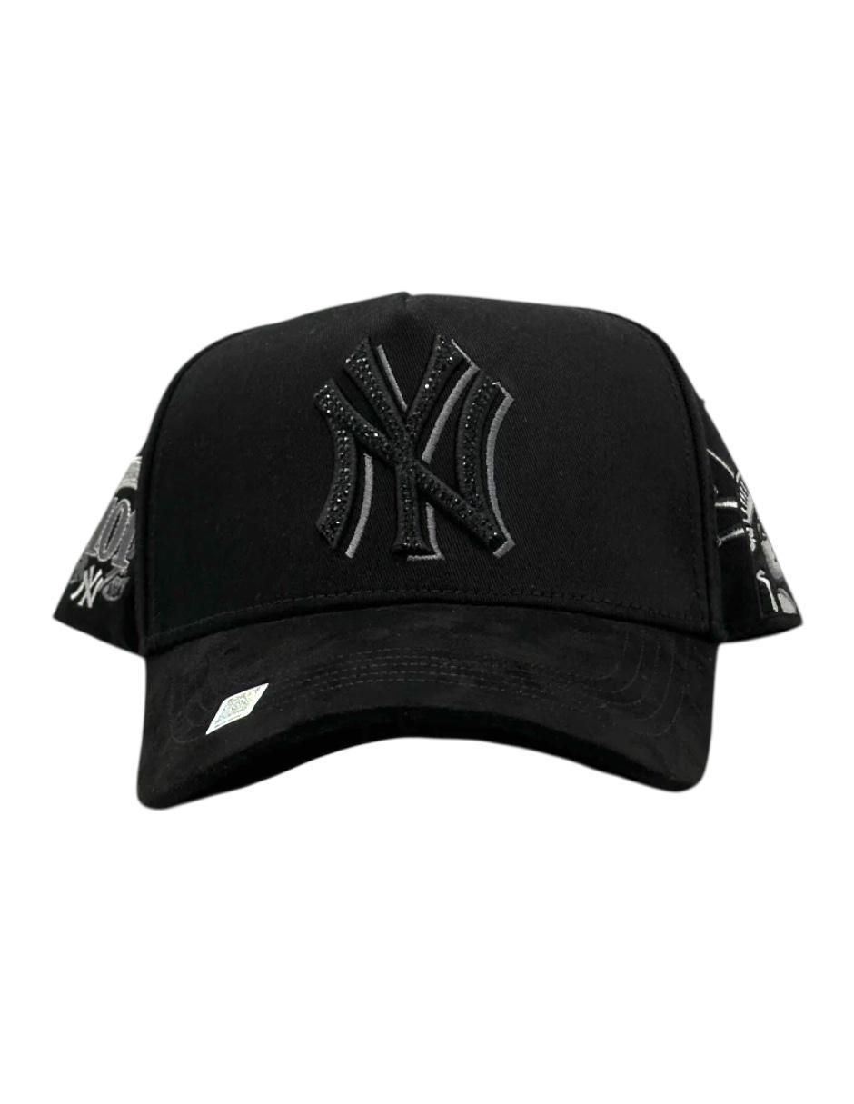 Gorra visera semicurva snapback Ny Crystal Grey Kevin Hats para hombre 4