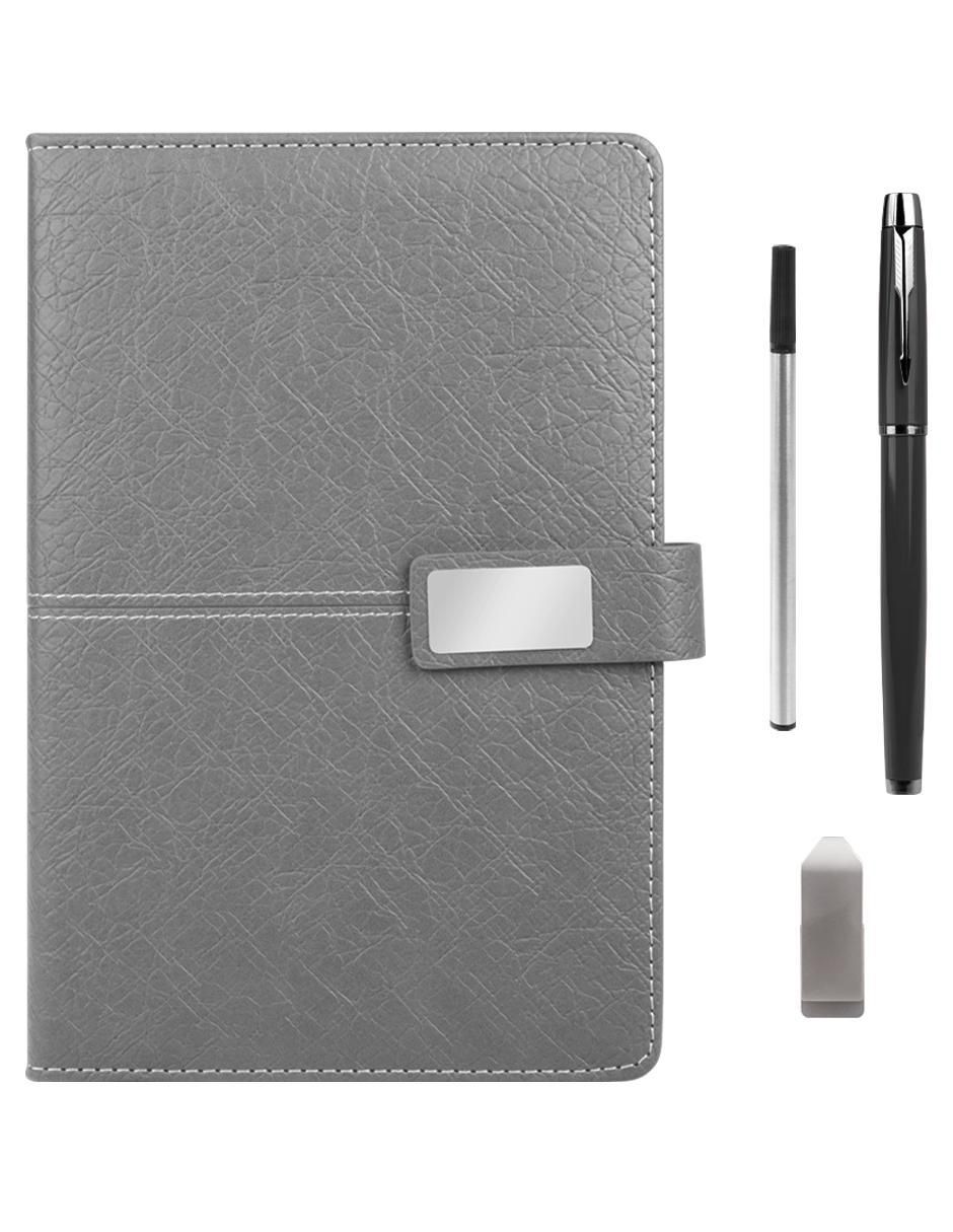 Set cuaderno-rollball hoja a rayas