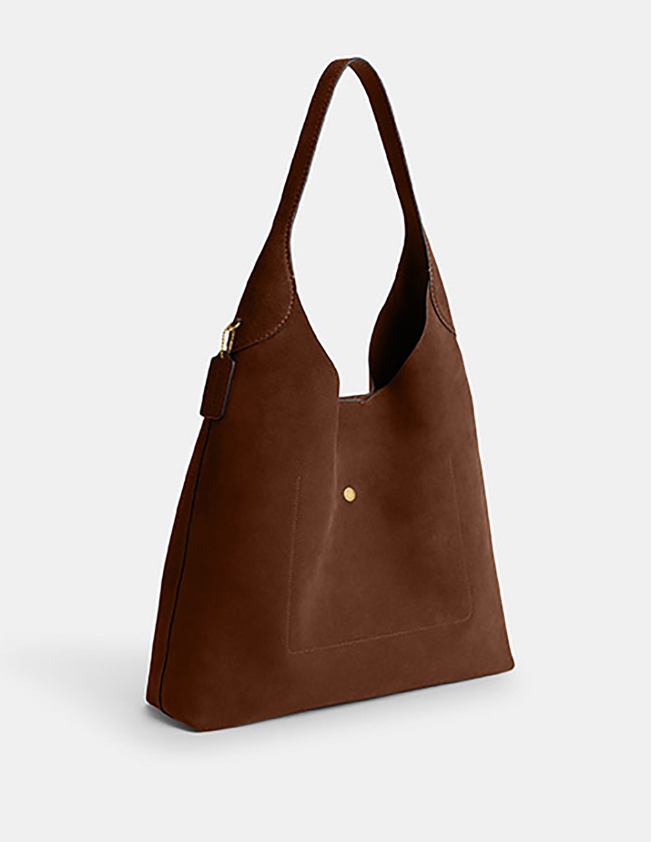 Bolsa shoulder Suede de piel para mujer 5