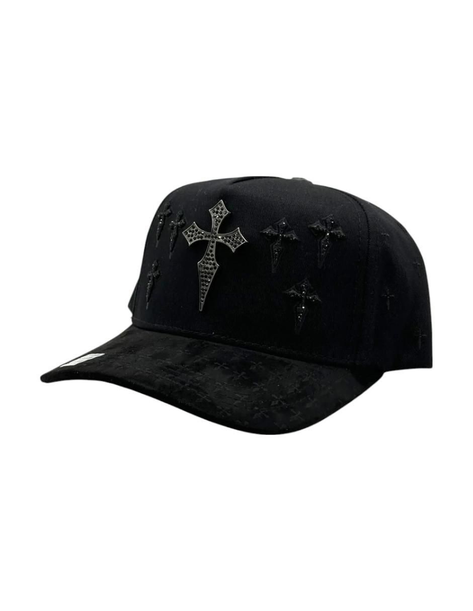 Gorra visera semicurva snapback Cruz Black para hombre 3