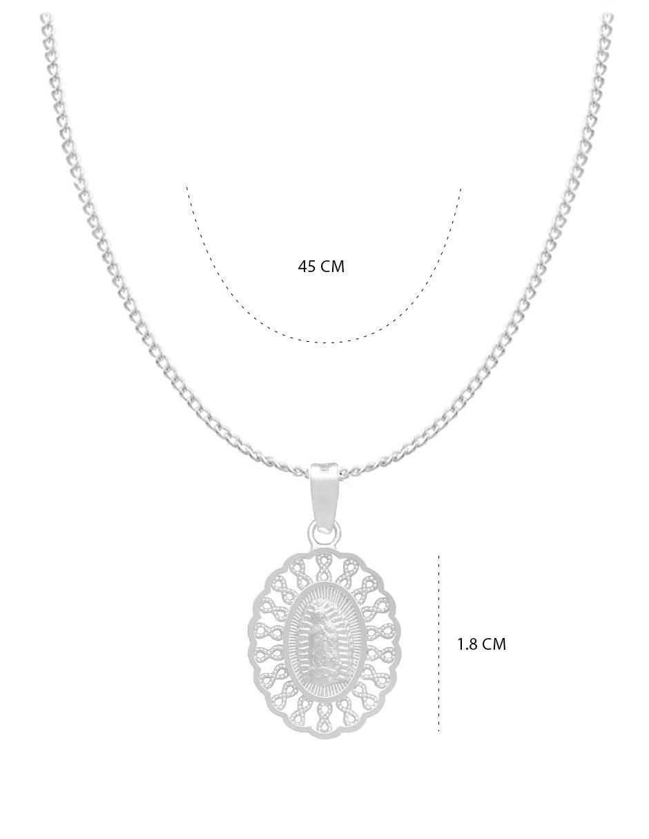 Collar virgen de guadalupe de plata P 925 6