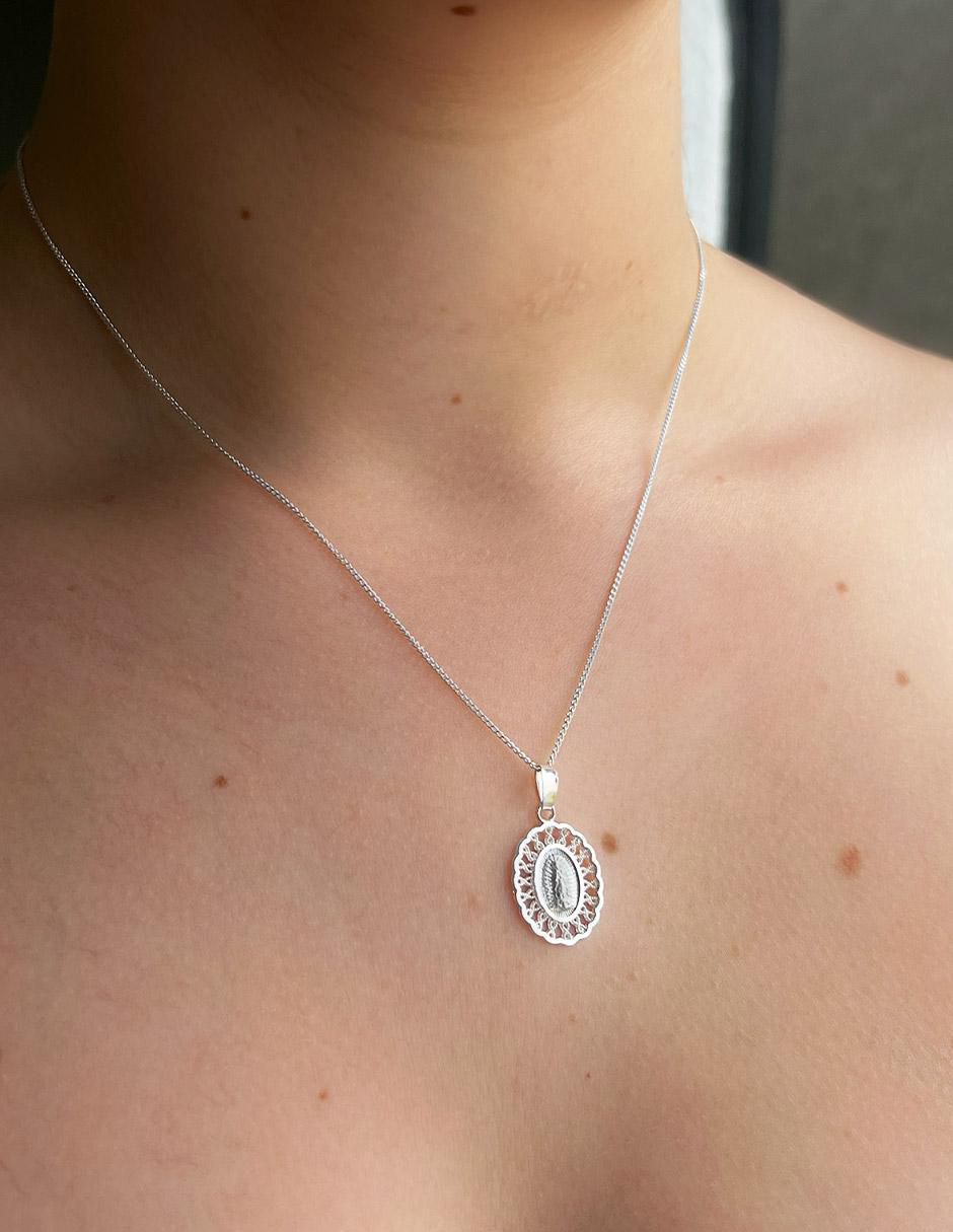 Collar virgen de guadalupe de plata P 925 4