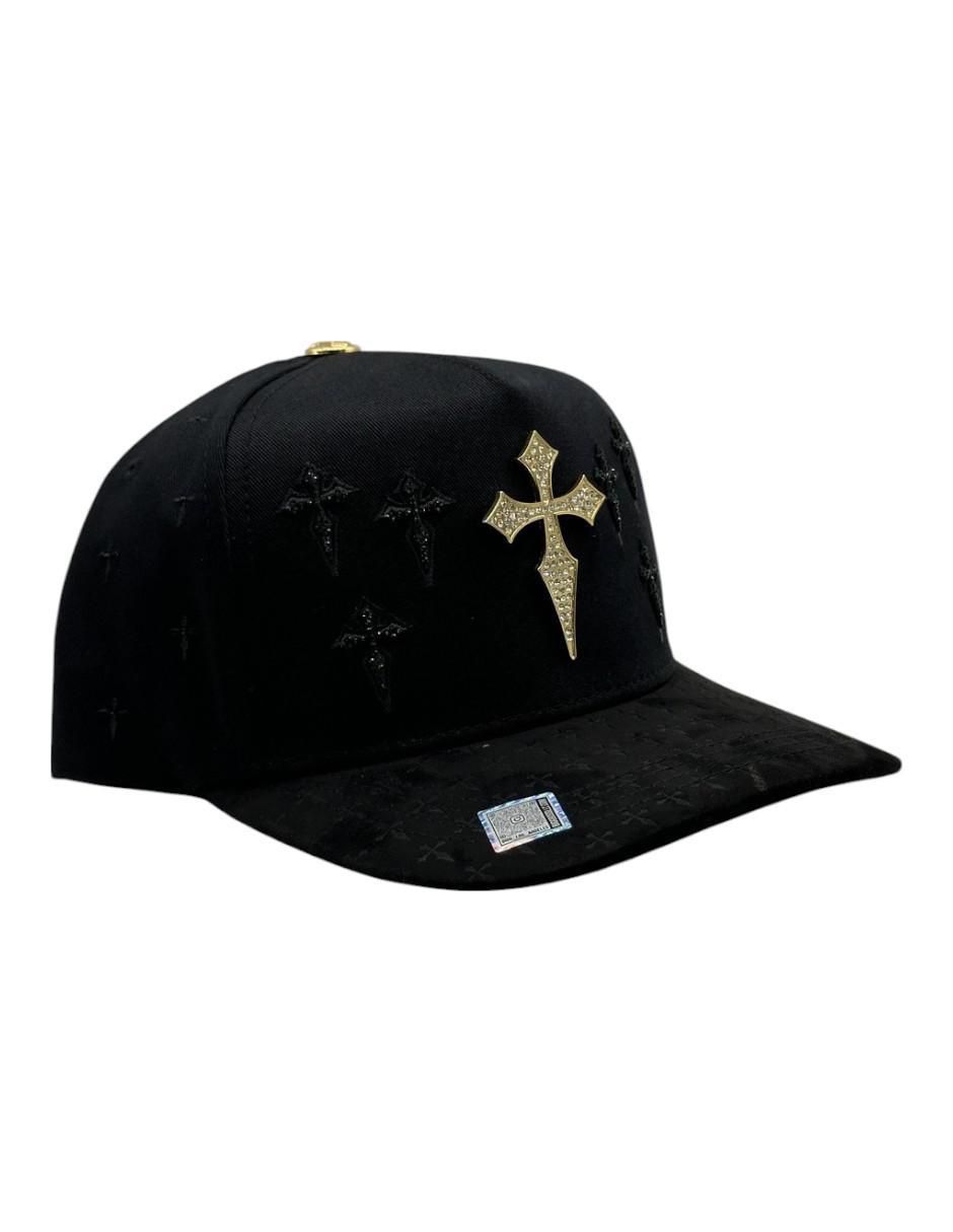 Gorra visera curva snapback Cruz Black Gold para hombre