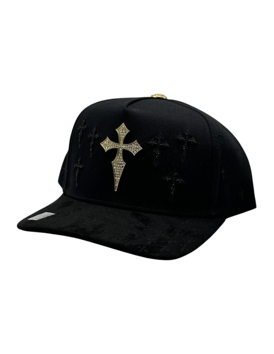Gorra visera curva snapback Cruz Black Gold para hombre 3