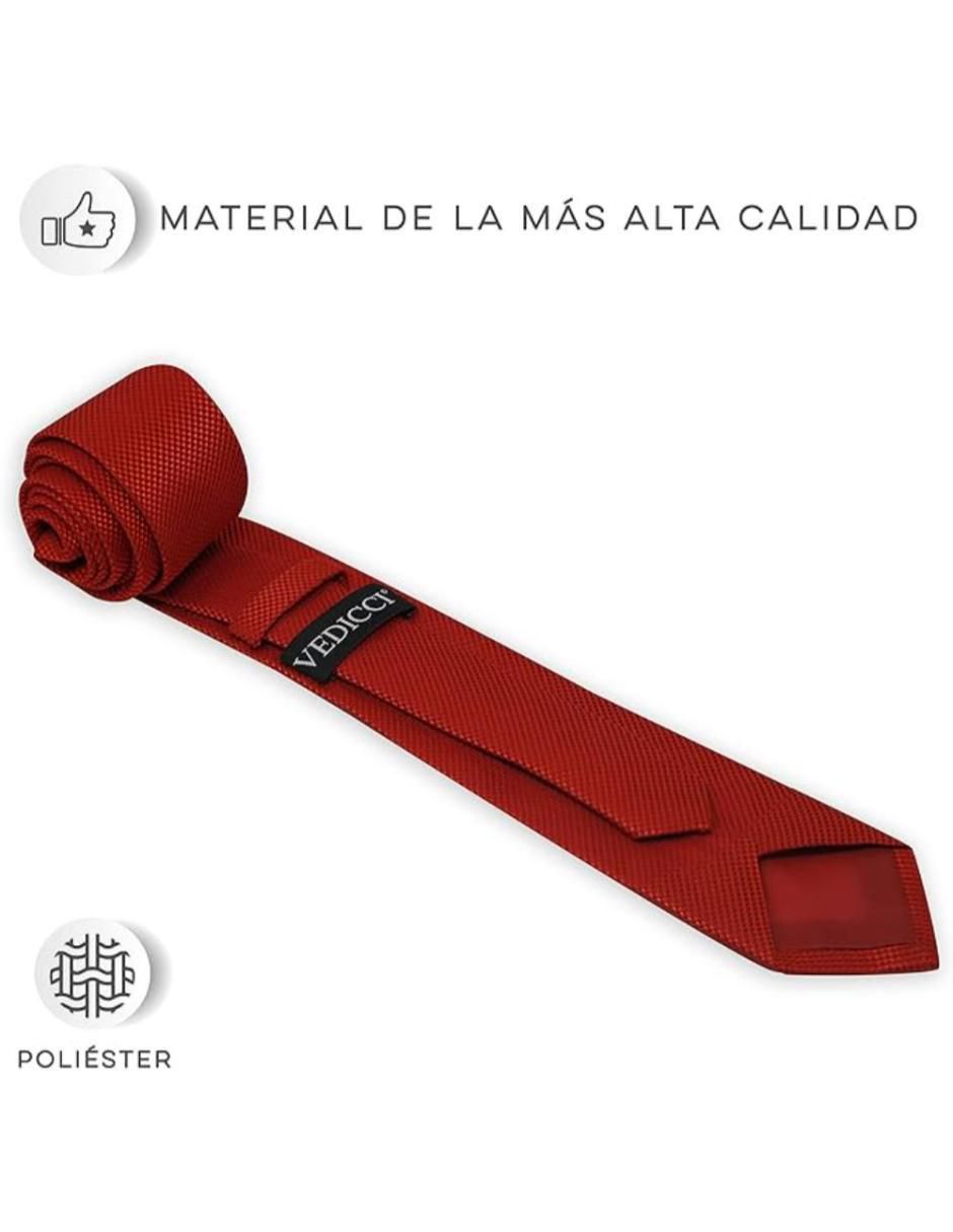 Corbata vedicci regular (6-8.5 cm) "de" poliéster "estampado" liso "para" hombre