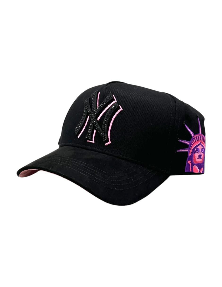 Gorra visera curva snapback casual NY Crystal Pink para hombre 3