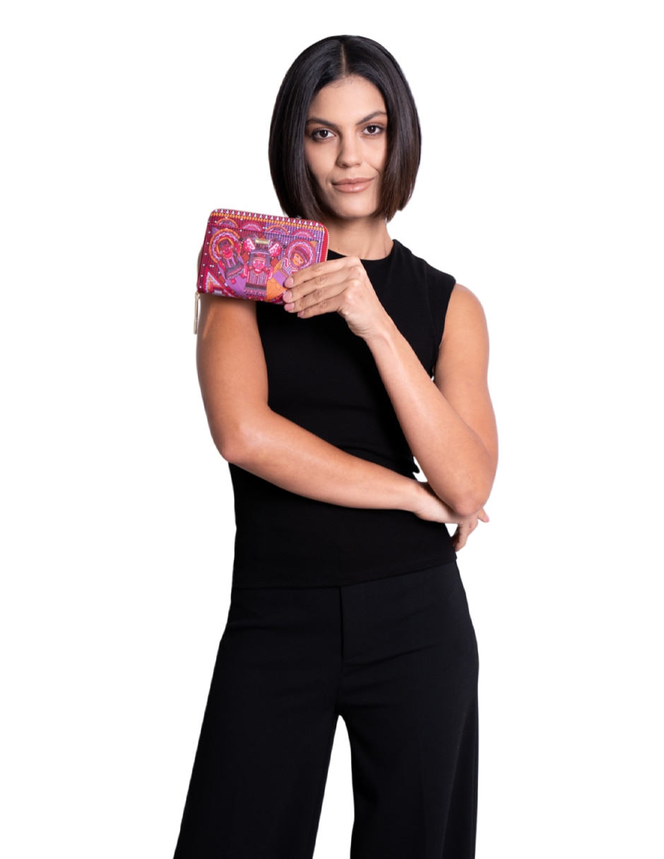 Cartera caritas sonrientes de Veracruz para mujer 5