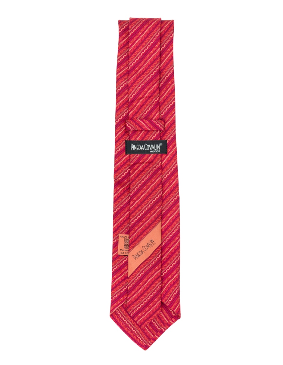 Corbata regular de seda estampado gráfico para hombre 6
