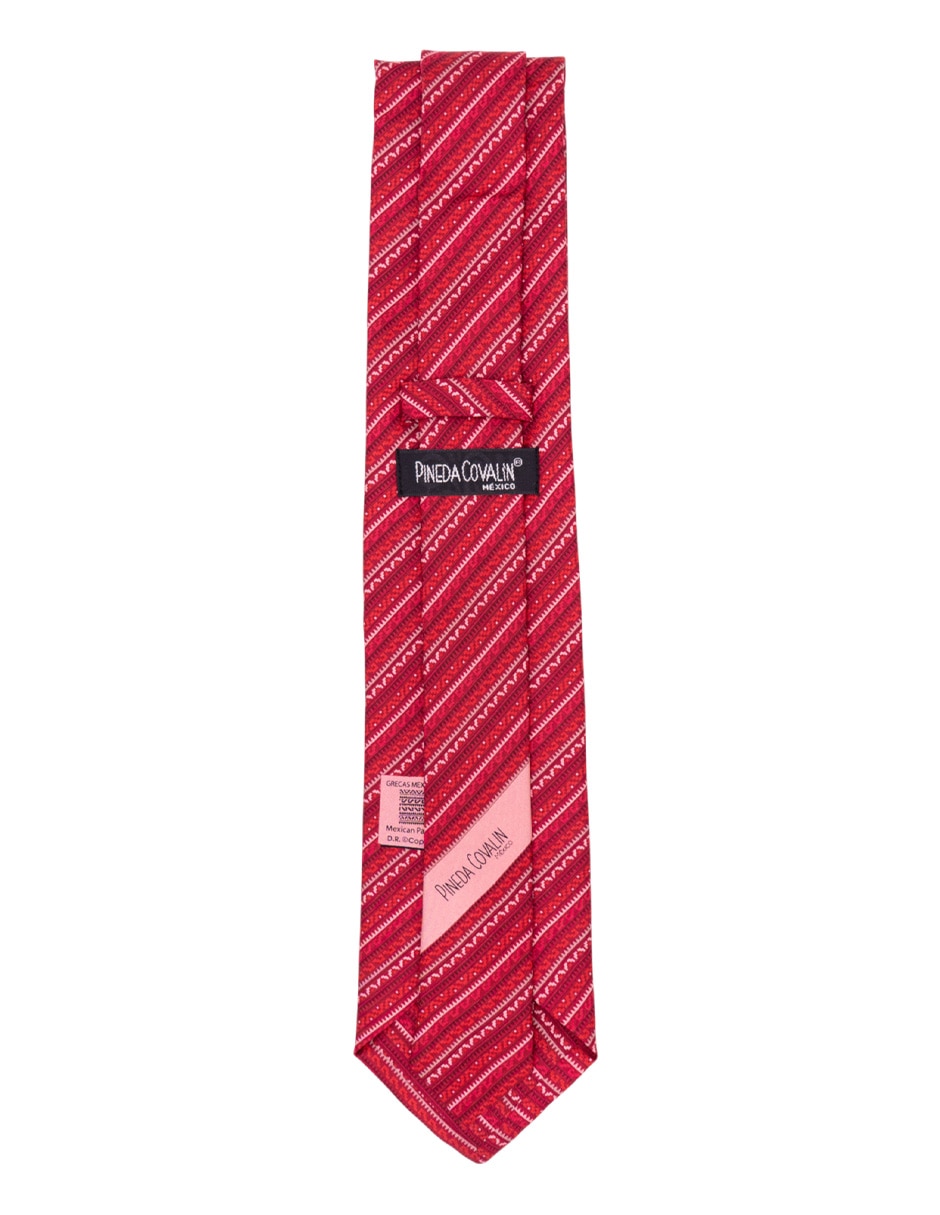 Corbata regular de seda estampado gráfico para hombre 6
