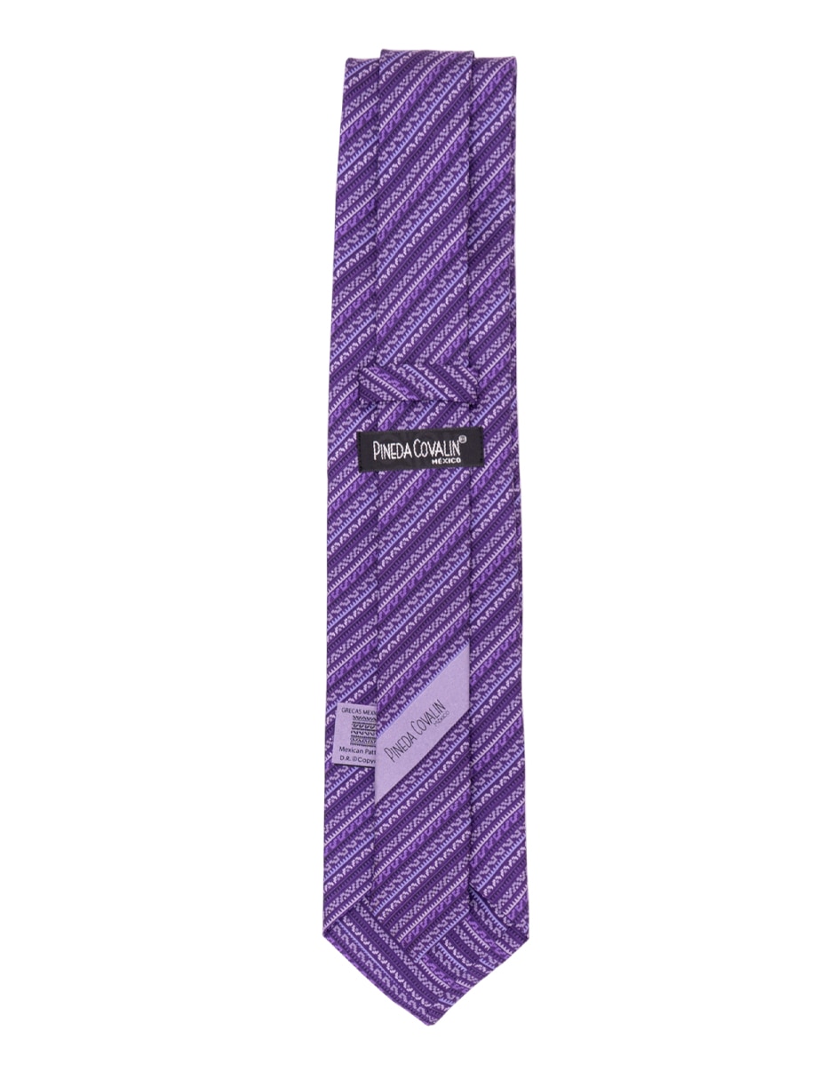 Corbata regular de seda estampado gráfico para hombre 6