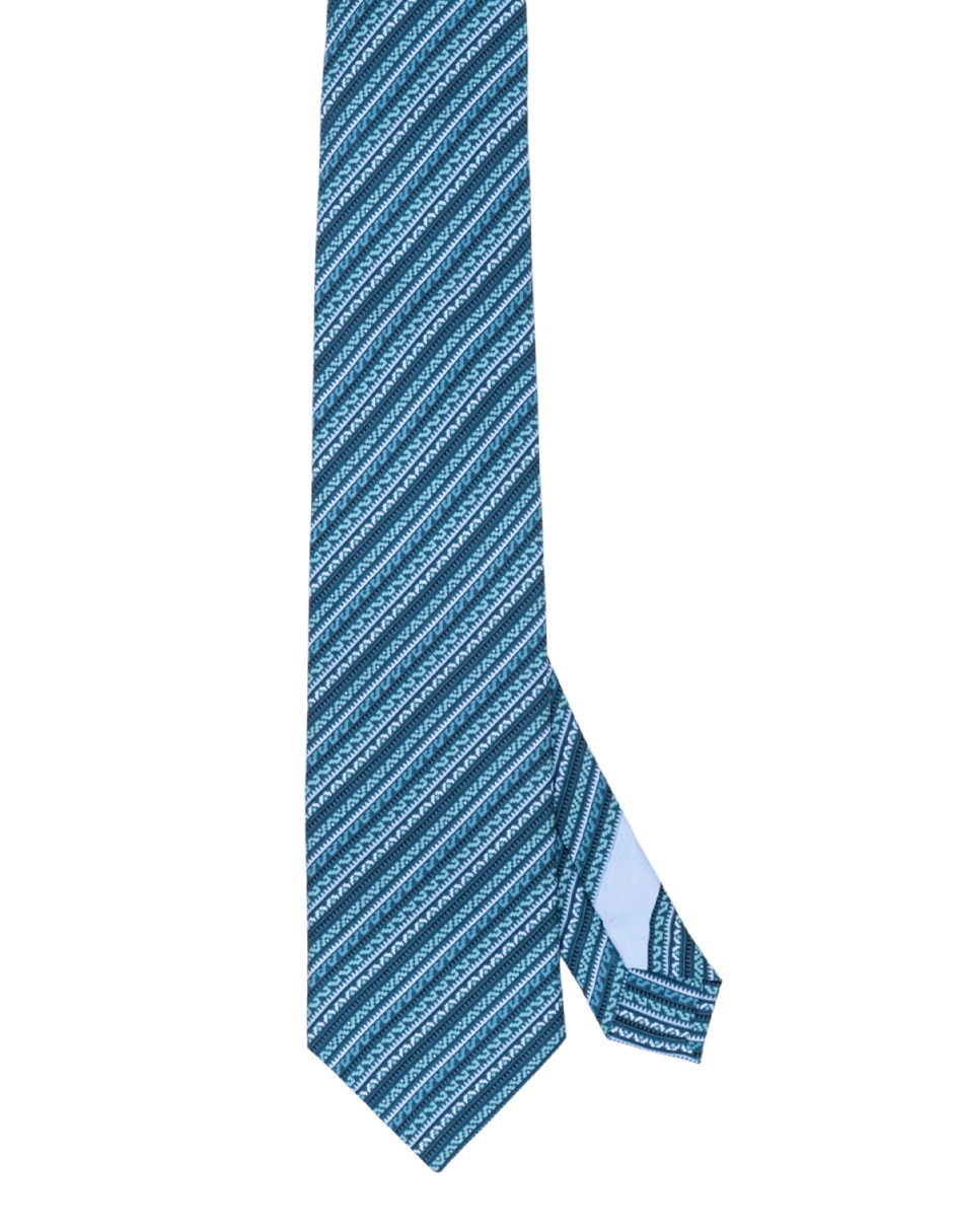 Corbata regular de seda estampado para hombre