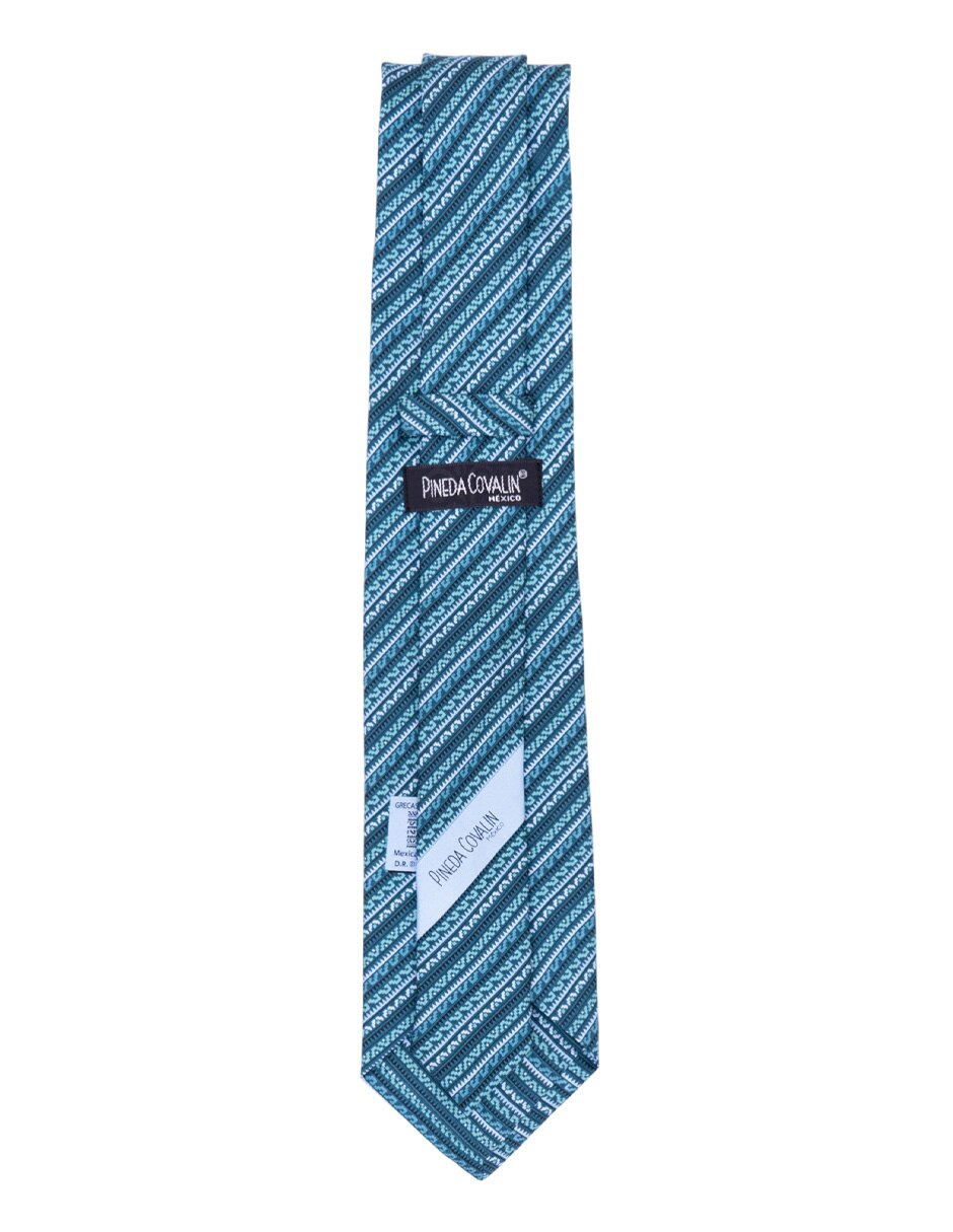 Corbata regular de seda estampado para hombre 9