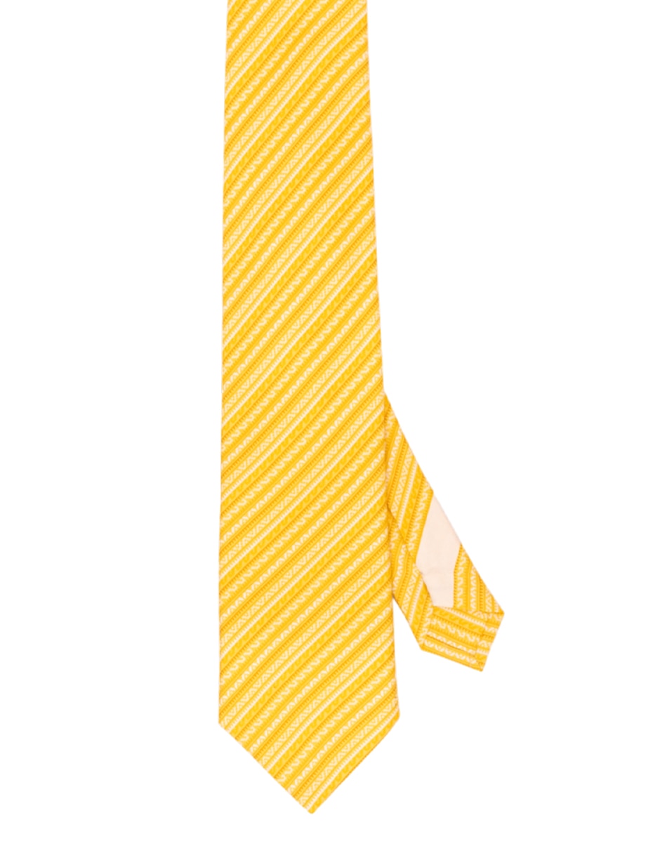 Corbata regular de seda estampado gráfico para hombre