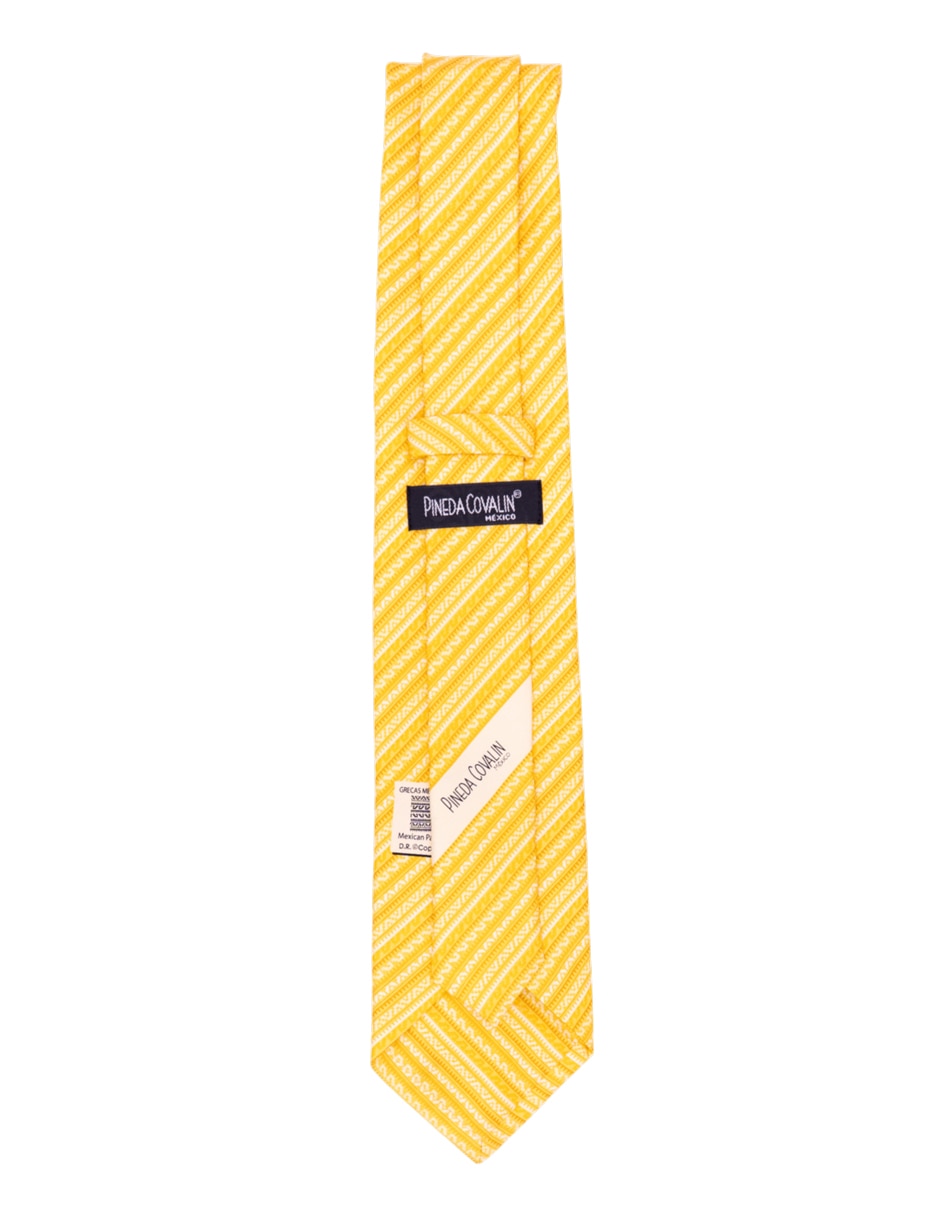 Corbata regular de seda estampado gráfico para hombre 6