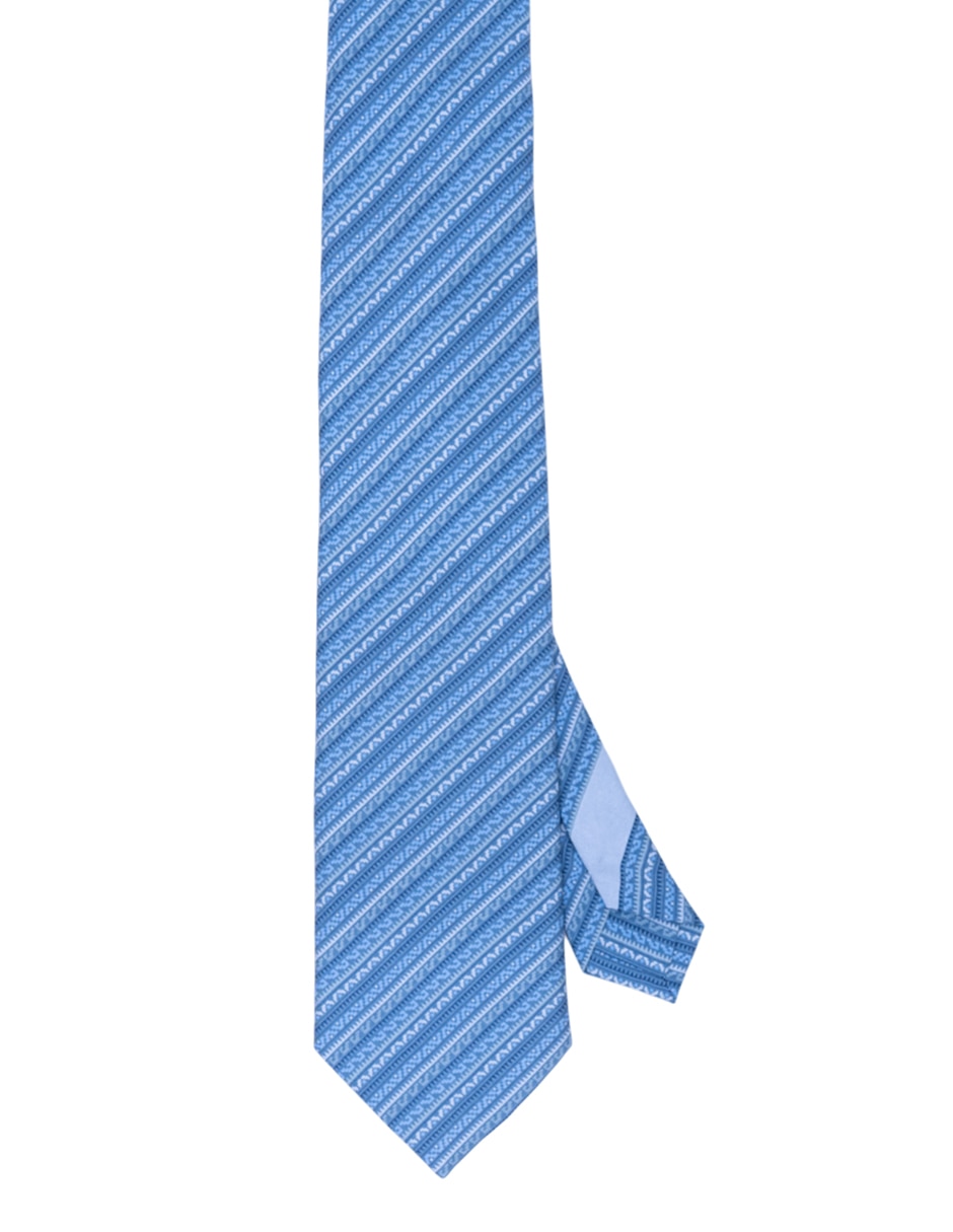 Corbata regular de seda estampado gráfico para hombre