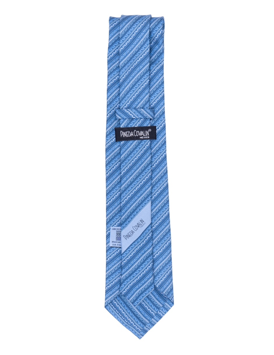 Corbata regular de seda estampado gráfico para hombre 6
