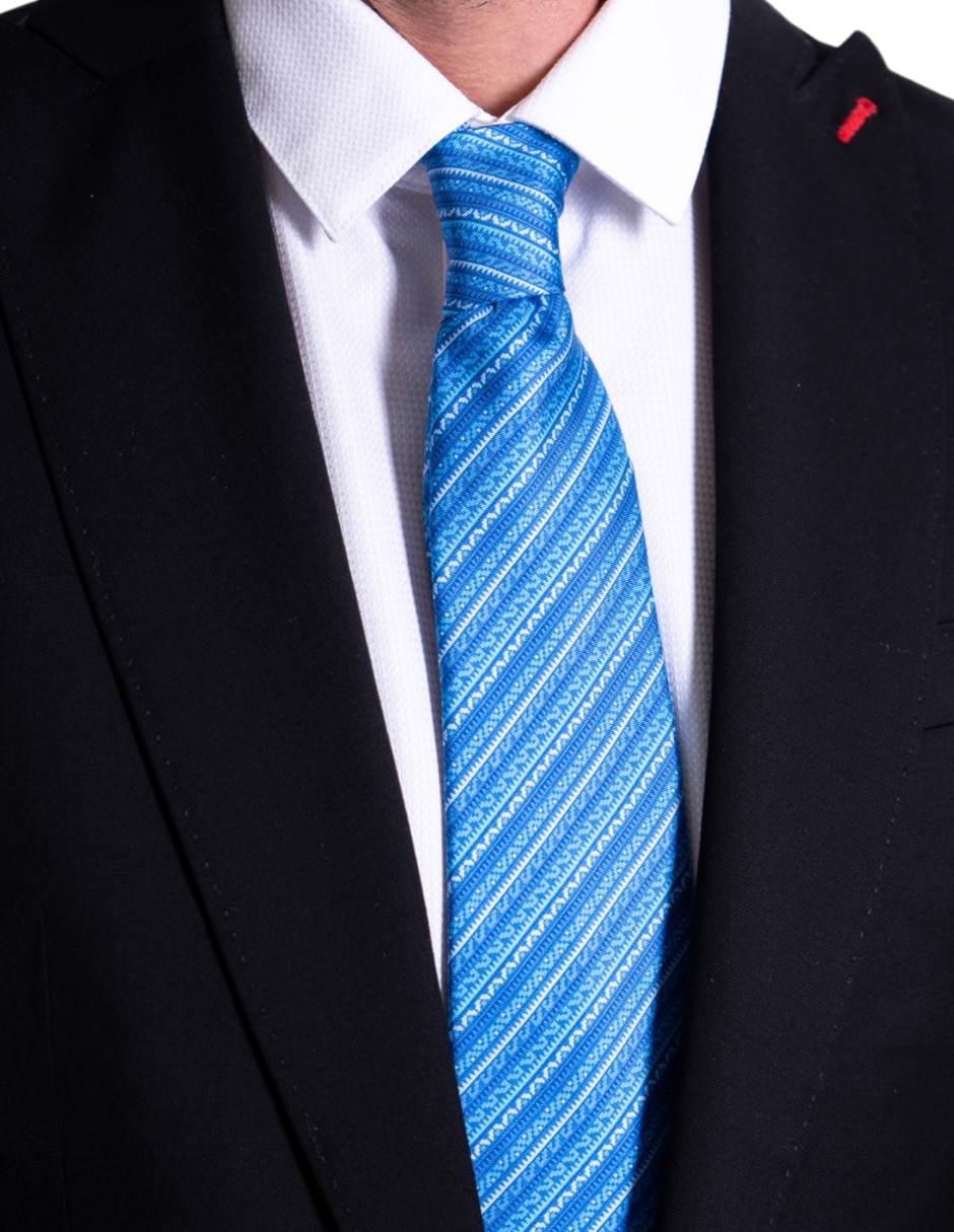Corbata regular de seda estampado para hombre 7