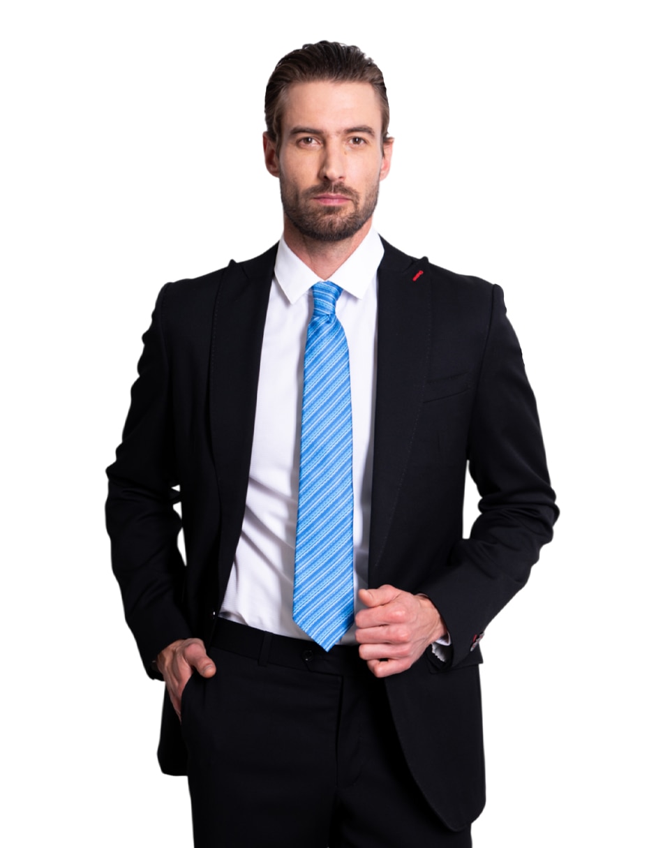 Corbata regular de seda estampado para hombre 9