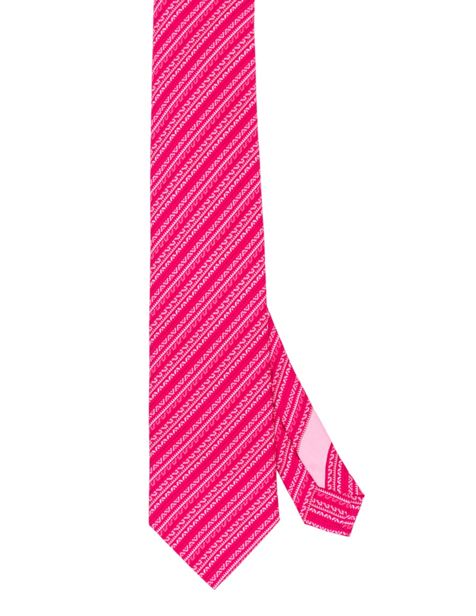 Corbata regular de seda estampado para hombre