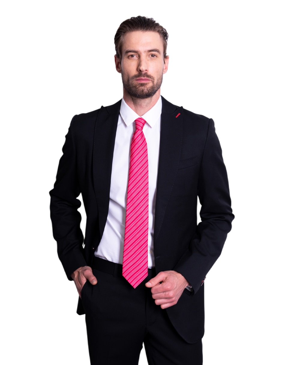Corbata regular de seda estampado para hombre 9