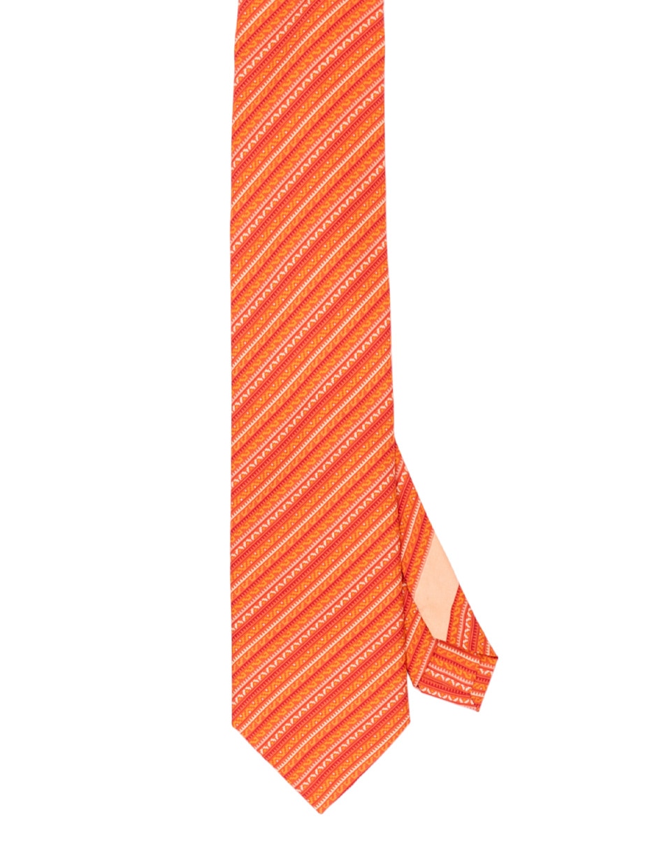 Corbata regular de seda estampado para hombre