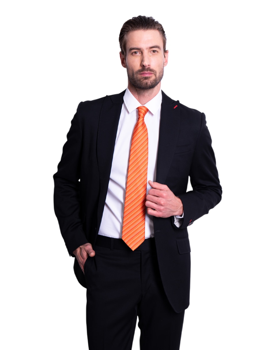 Corbata regular de seda estampado para hombre 9