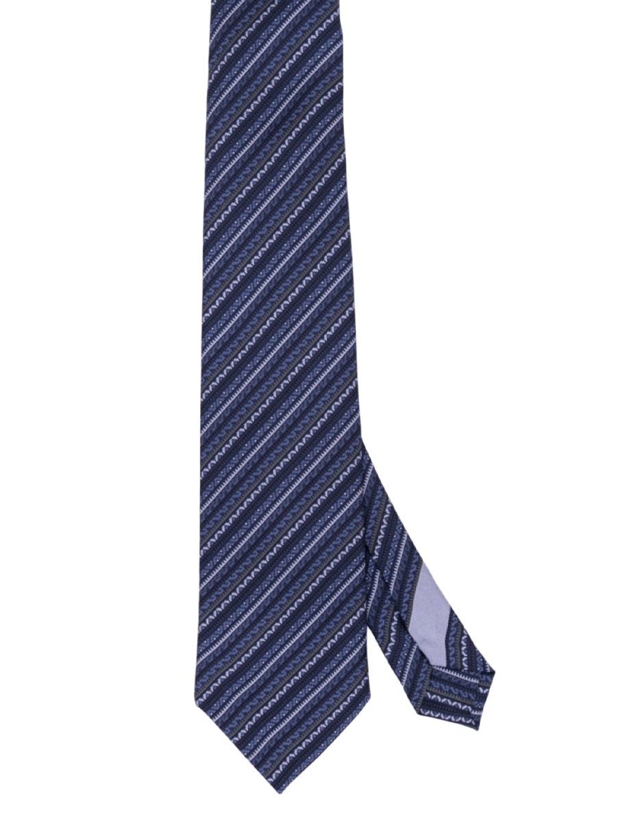 Corbata regular de seda estampado para hombre