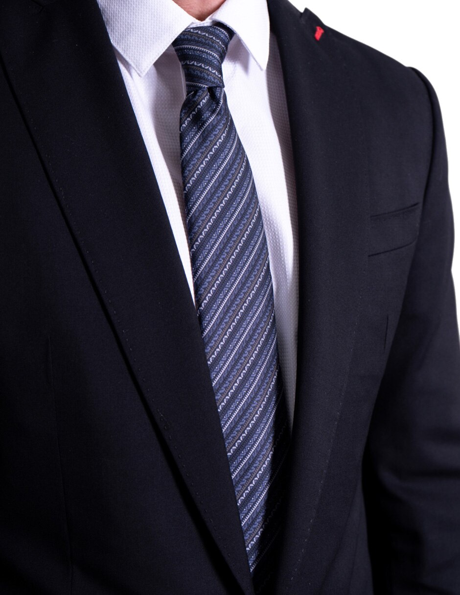 Corbata regular de seda estampado para hombre 9