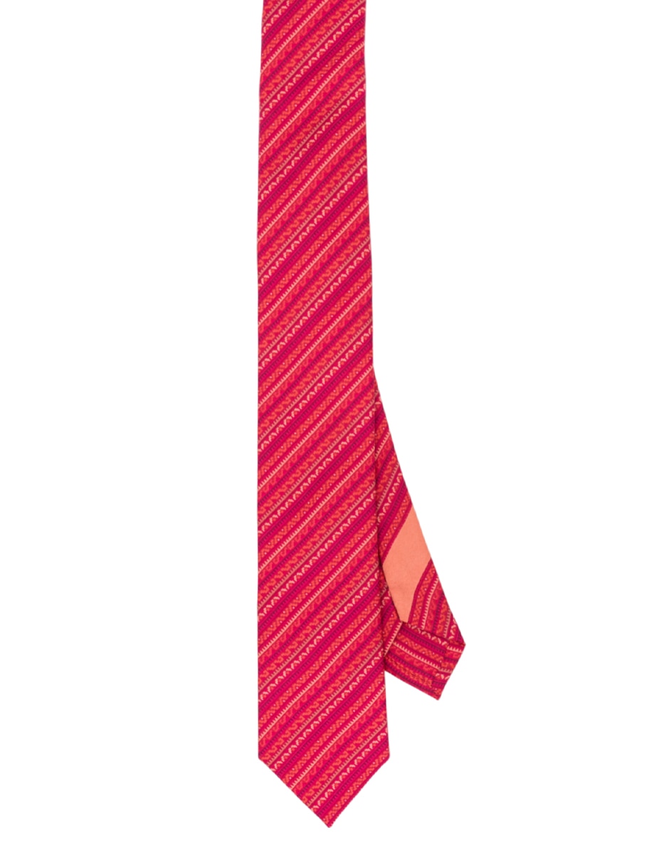 Corbata slim de seda estampado para hombre