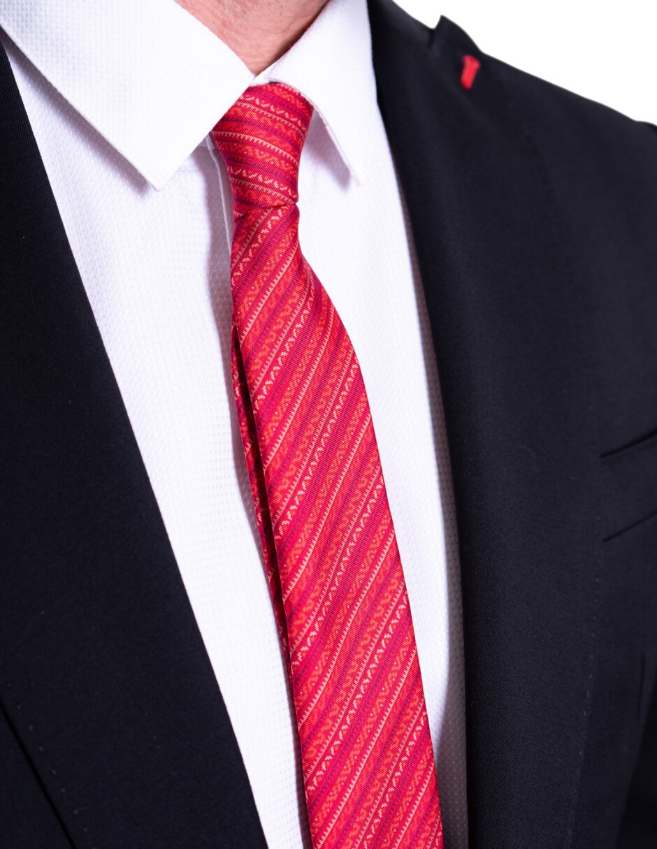 Corbata slim de seda estampado para hombre 3