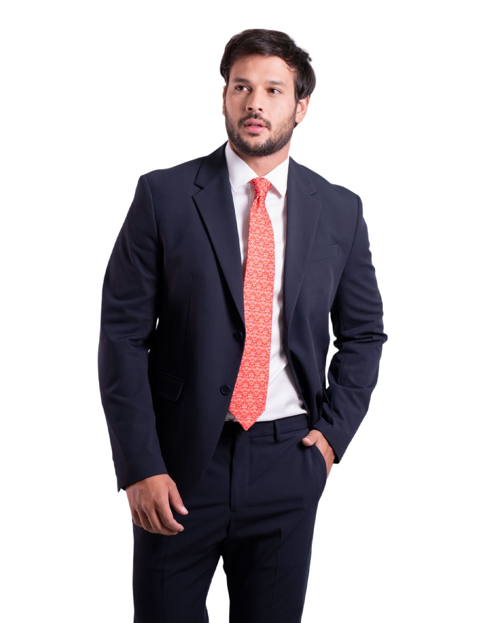 Corbata regular de seda estampado gráfico para hombre 4