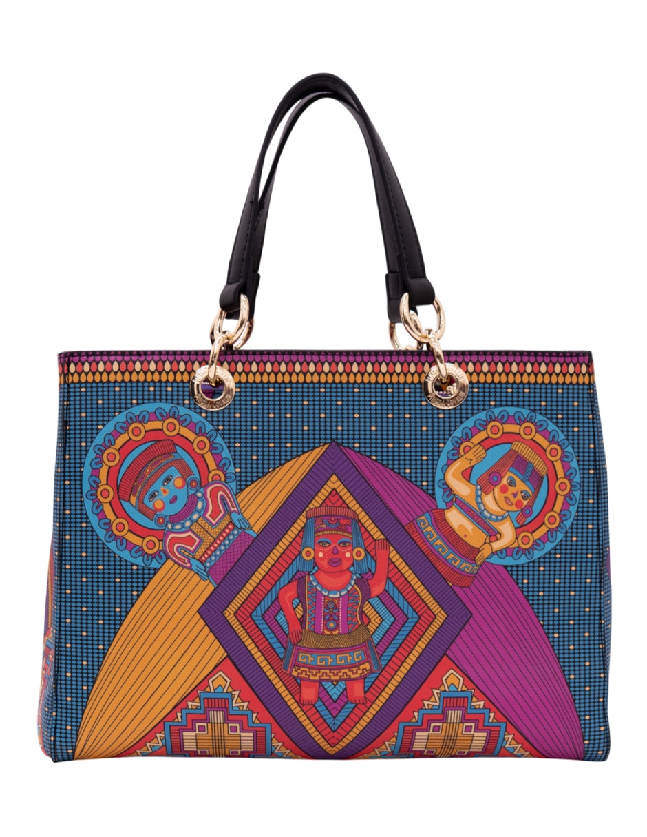 Bolsa satchel Caritas Sonrientes De Veracruz para mujer 3