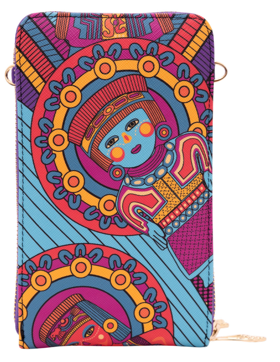 Bolsa crossbody Caritas Sonrientes De Veracruz de piel para mujer 3