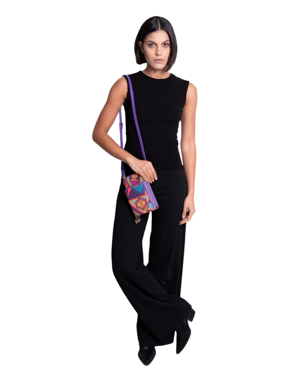 Bolsa crossbody Caritas Sonrientes De Veracruz de piel para mujer 6