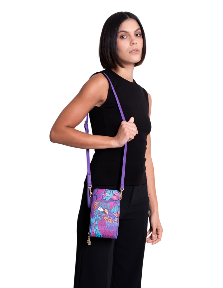 Bolsa crossbody Guacamaya de piel para mujer 5