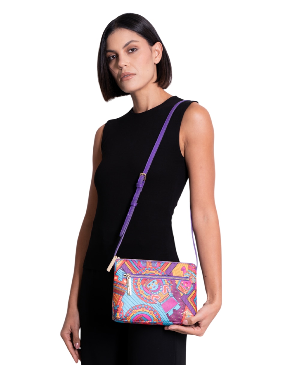 Bolsa crossbody Caritas Sonrientes De Veracruz para mujer 4