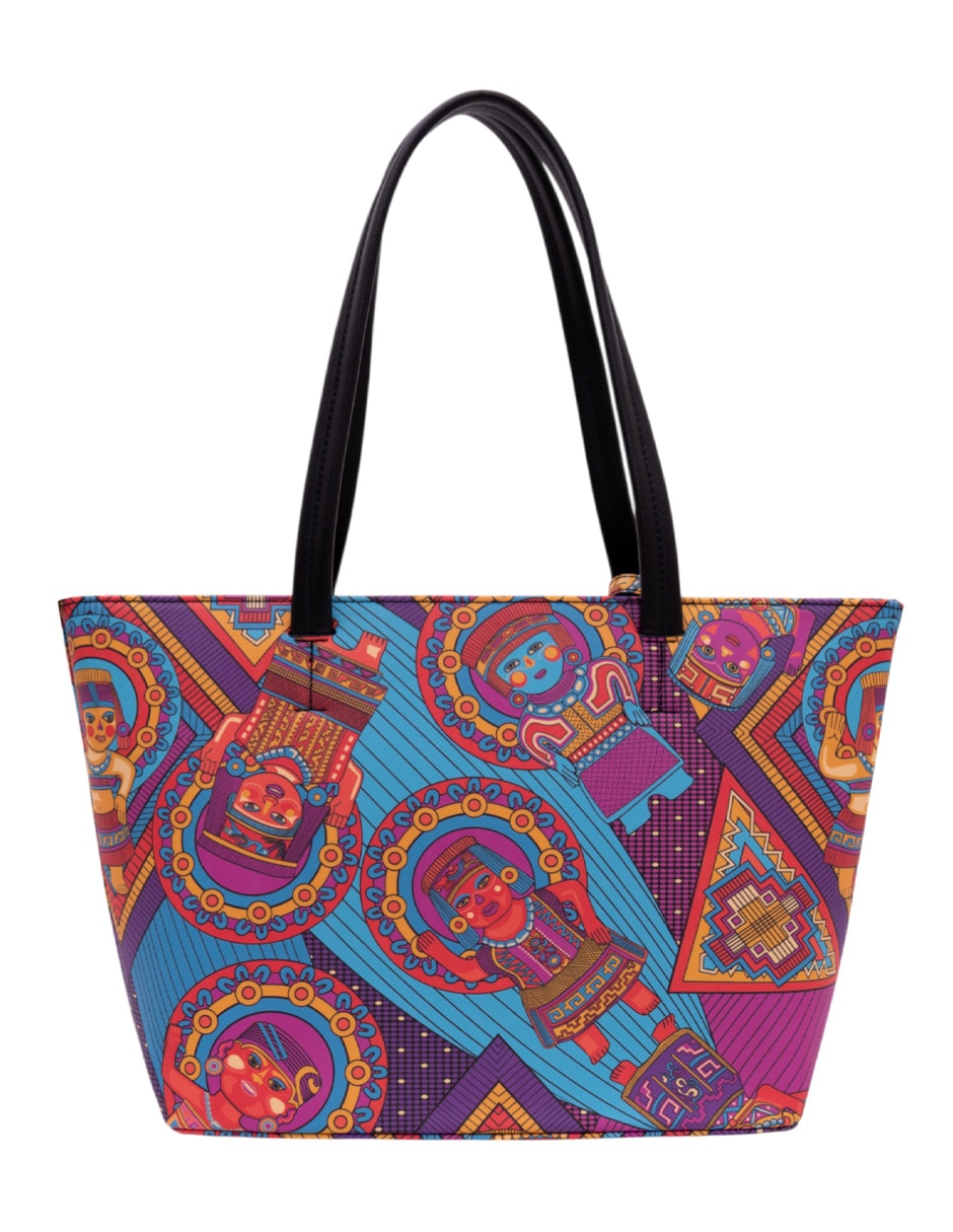 Bolsa tote Caritas Sonrientes De Veracruz para mujer 3