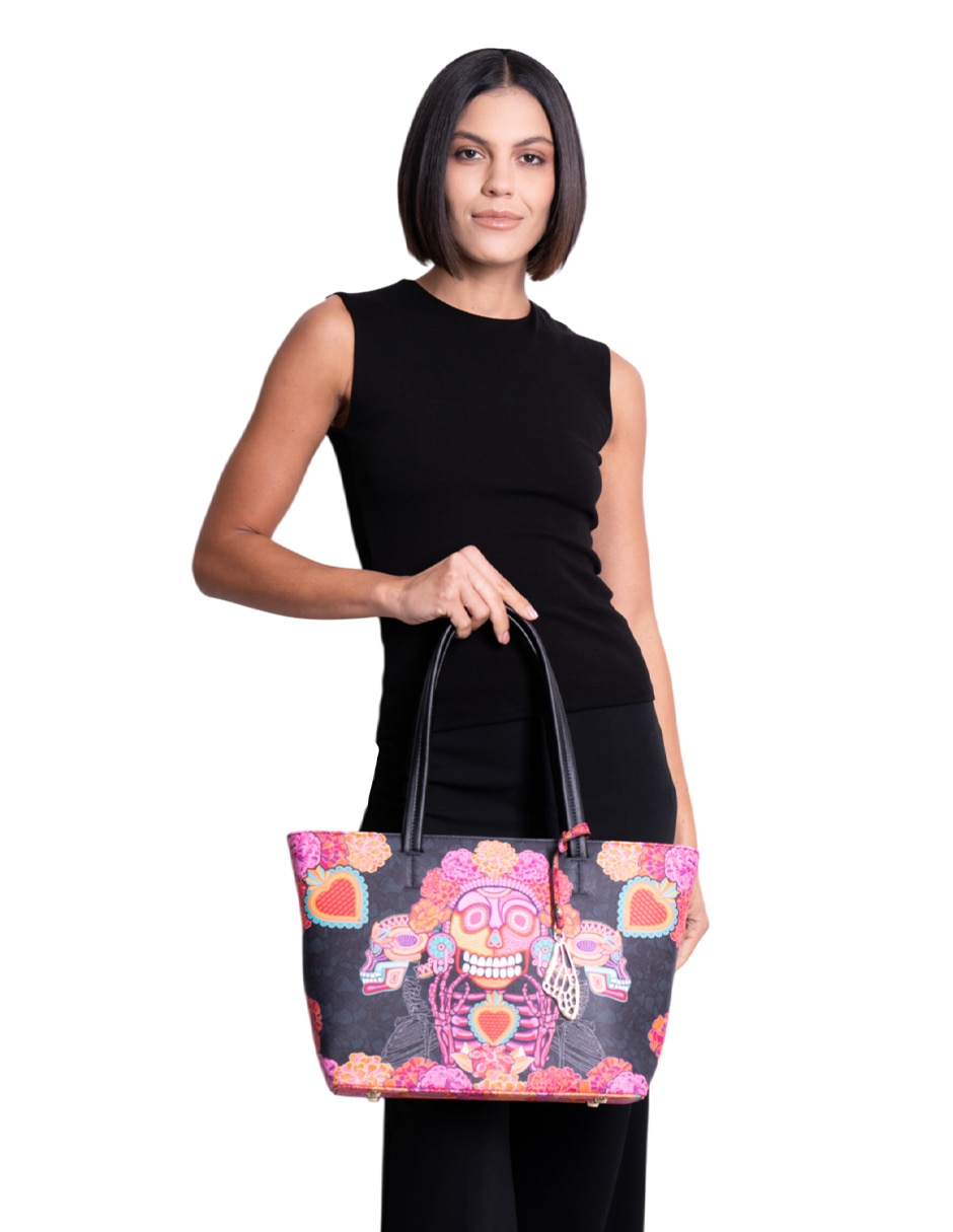 Bolsa tote Día Muertos Catrina para mujer 5