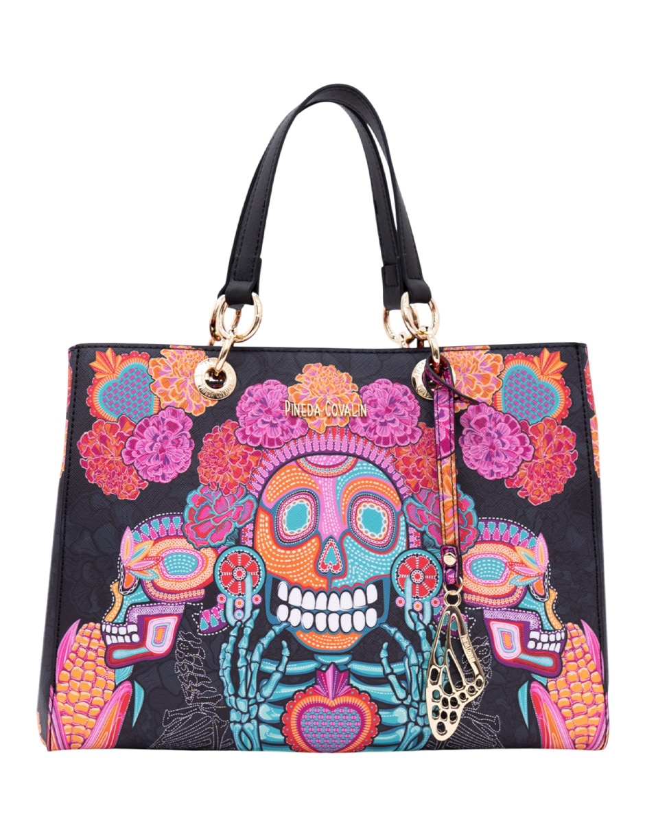 Bolsa satchel Día de Muertos Pineda Covalin Catrina para mujer