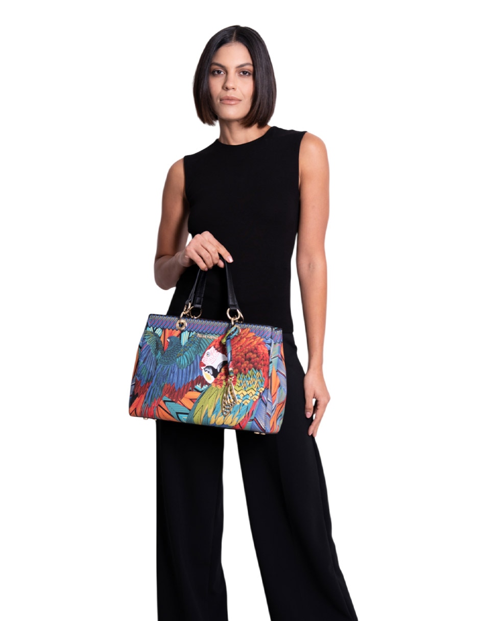 Bolsa satchel Guacamaya para mujer 5