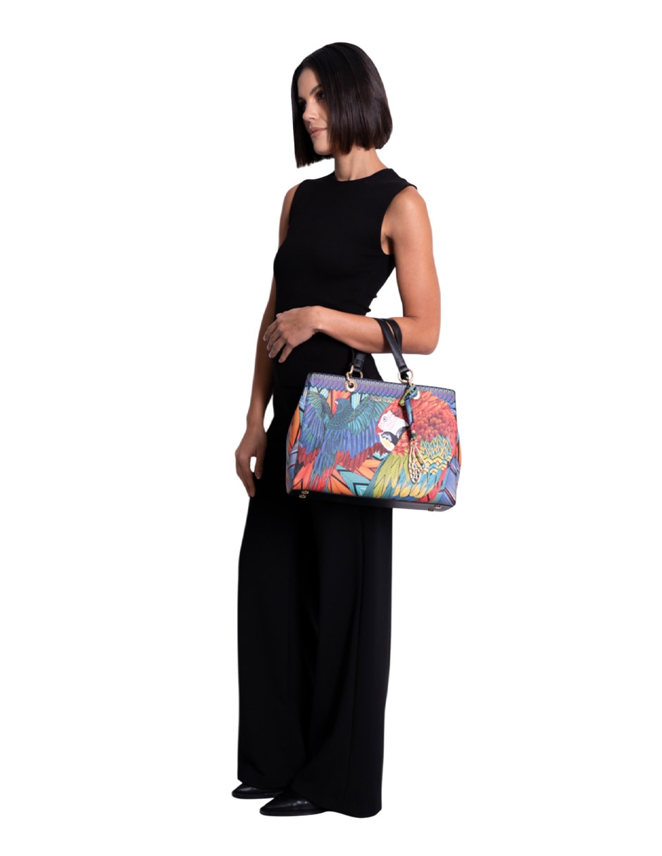 Bolsa satchel Guacamaya para mujer 6