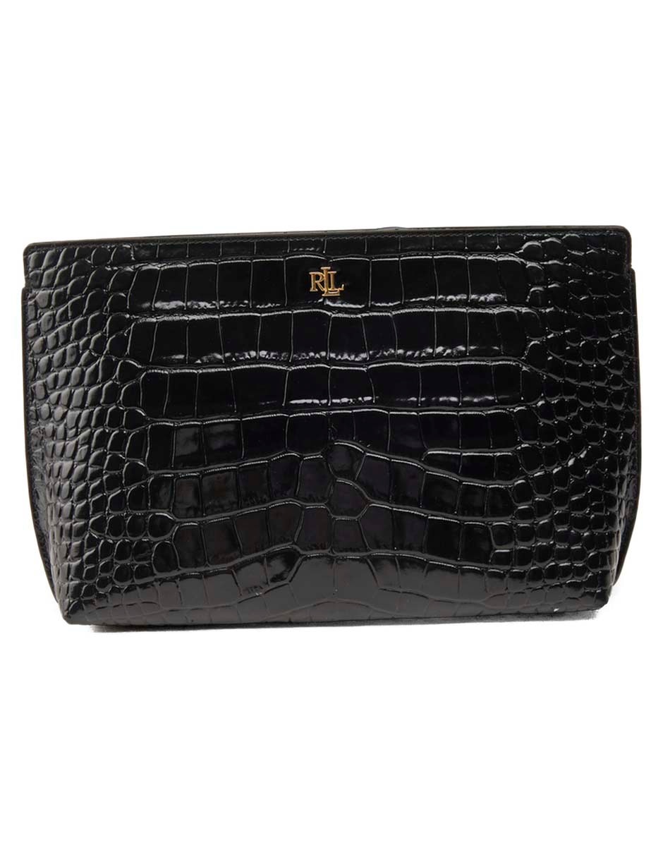 Bolsa wristlet de piel para mujer